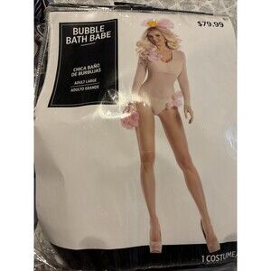 Women's Sexy Bubble Bath Babe Halloween Party King Costume Adult Size Large New